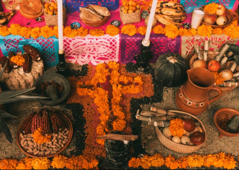 A long-standing tradition rooted in a rich ancestral history - traditional altars showcasing vibrant decorations and cultural elements